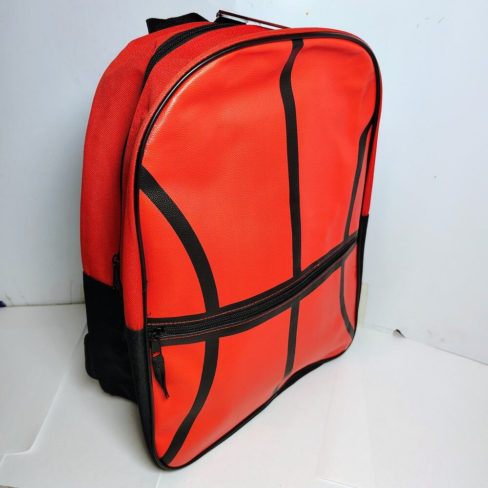 NWT Basketball Textured Graphic Backpack - 16" Orange / red